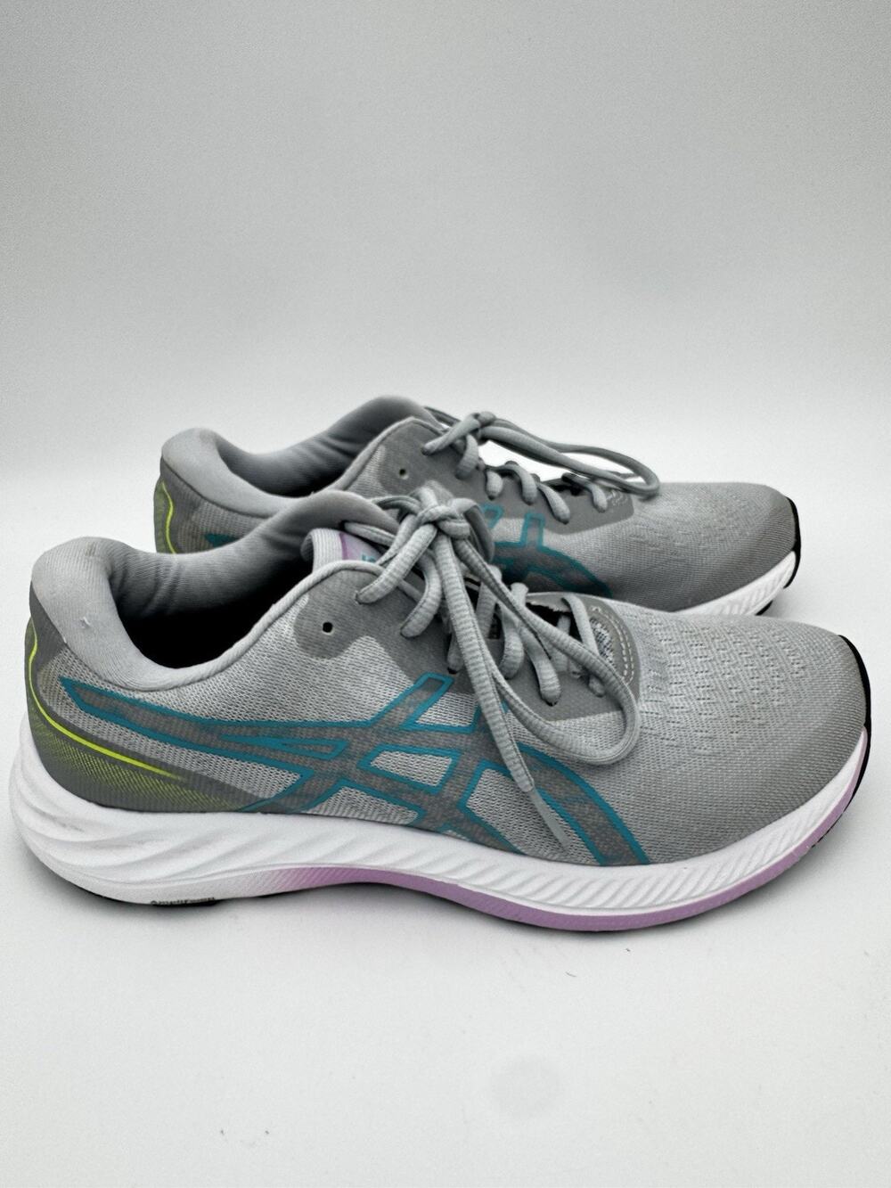 ASICS Women’s Gray Running Shoes Teal Accent Athletic Sneakers US 8.5 EU 40